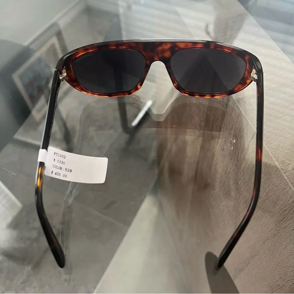 TOM FORD Rectangular Frame Sunglasses in Havana, NWT